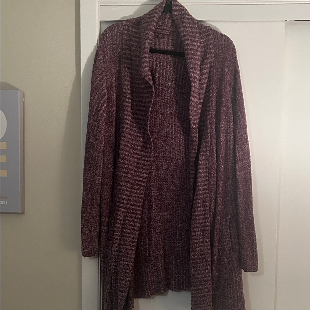 Barefoot Dreams Cozychic Lite  Women's Maroon Cardigan